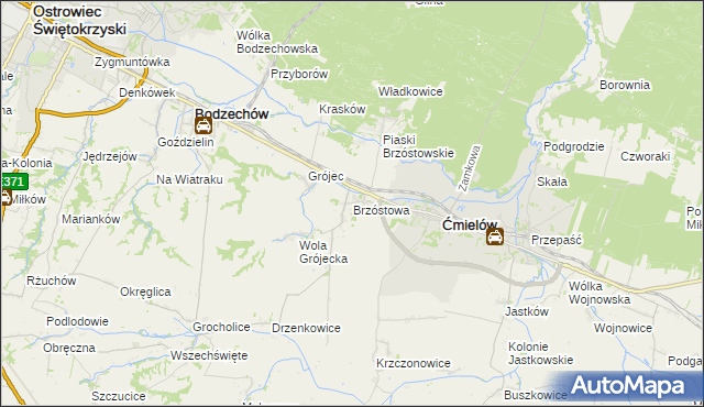 mapa Brzóstowa, Brzóstowa na mapie Targeo