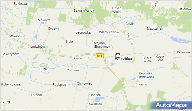 mapa Busówno-Kolonia, Busówno-Kolonia na mapie Targeo