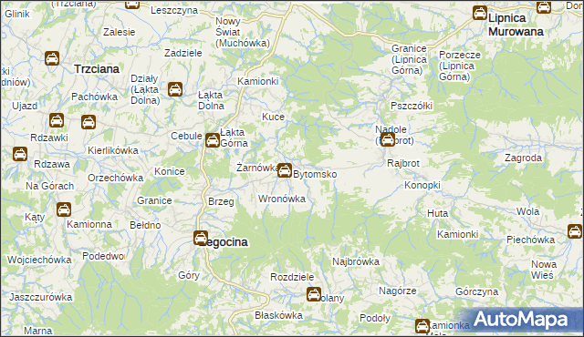 mapa Bytomsko, Bytomsko na mapie Targeo