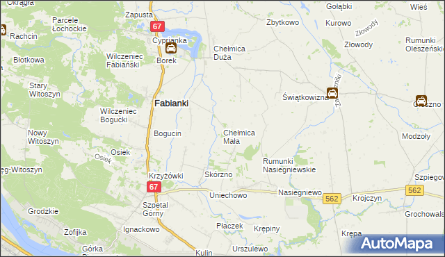 mapa Chełmica Mała, Chełmica Mała na mapie Targeo