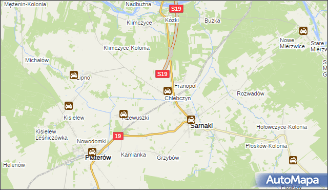 mapa Chlebczyn, Chlebczyn na mapie Targeo