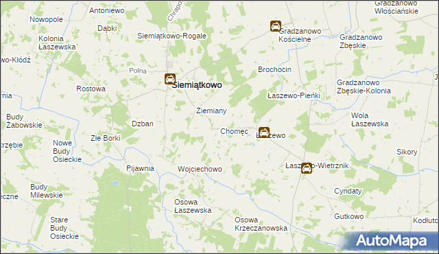 mapa Chomęc, Chomęc na mapie Targeo