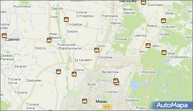 mapa Chorzelów, Chorzelów na mapie Targeo