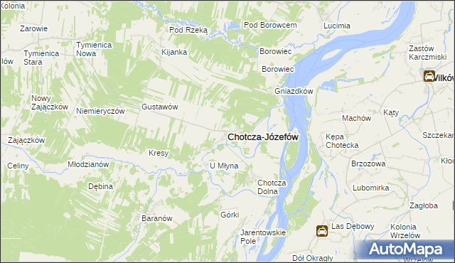 mapa Chotcza-Józefów, Chotcza-Józefów na mapie Targeo