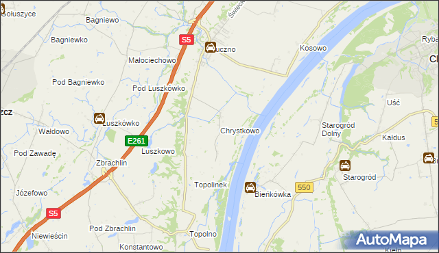 mapa Chrystkowo, Chrystkowo na mapie Targeo