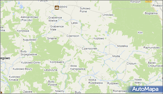 mapa Czarnocinek, Czarnocinek na mapie Targeo