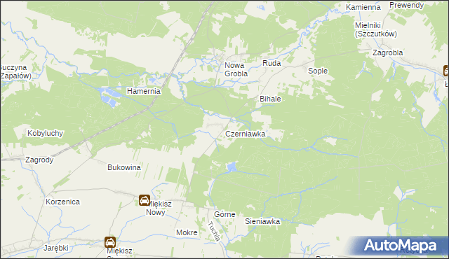 mapa Czerniawka, Czerniawka na mapie Targeo