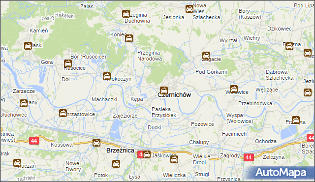 mapa Czernichów powiat krakowski, Czernichów powiat krakowski na mapie Targeo