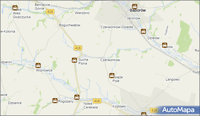 mapa Czerwonków, Czerwonków na mapie Targeo
