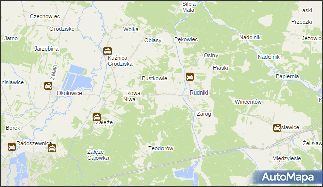mapa Dąbrowa gmina Koniecpol, Dąbrowa gmina Koniecpol na mapie Targeo