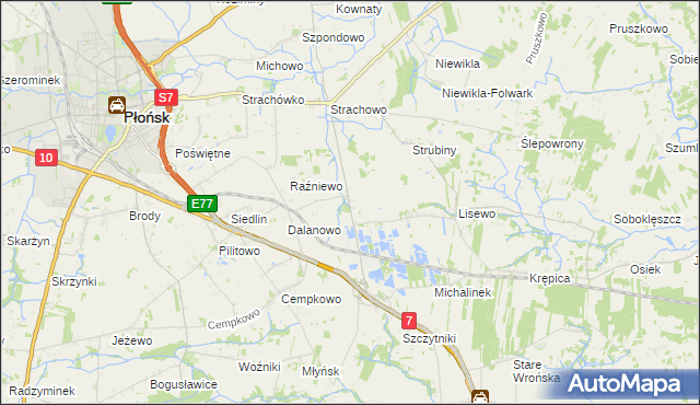 mapa Dalanówek, Dalanówek na mapie Targeo