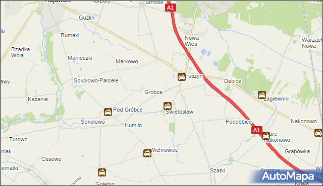 mapa Dobra Wola gmina Włocławek, Dobra Wola gmina Włocławek na mapie Targeo