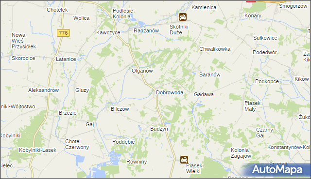 mapa Dobrowoda gmina Busko-Zdrój, Dobrowoda gmina Busko-Zdrój na mapie Targeo