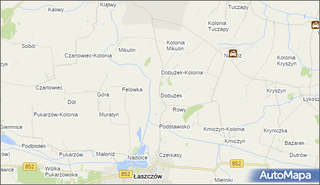 mapa Dobużek, Dobużek na mapie Targeo