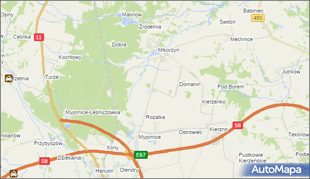 mapa Domanin Osada, Domanin Osada na mapie Targeo