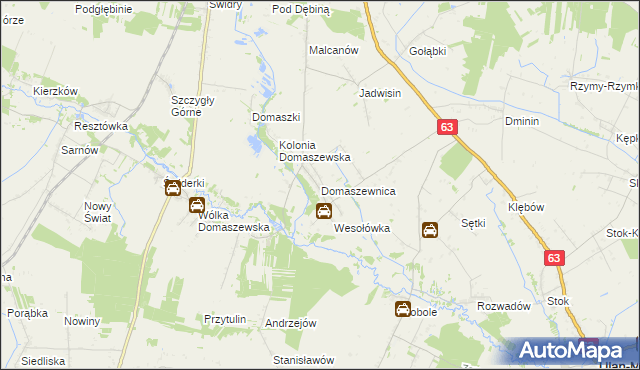 mapa Domaszewnica, Domaszewnica na mapie Targeo