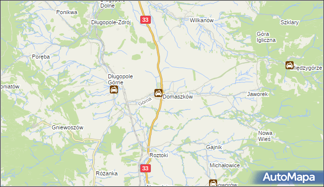 mapa Domaszków gmina Międzylesie, Domaszków gmina Międzylesie na mapie Targeo