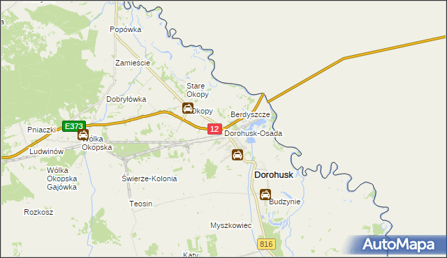 mapa Dorohusk-Osada, Dorohusk-Osada na mapie Targeo