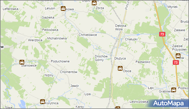 mapa Drochów Górny, Drochów Górny na mapie Targeo