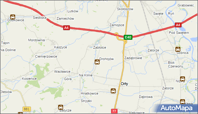mapa Drohojów, Drohojów na mapie Targeo