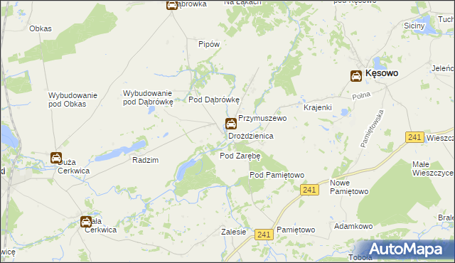 mapa Drożdzienica, Drożdzienica na mapie Targeo