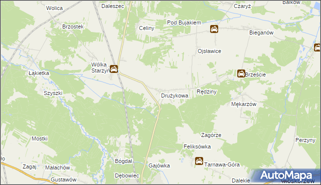 mapa Drużykowa, Drużykowa na mapie Targeo