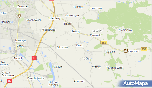 mapa Dulsk gmina Inowrocław, Dulsk gmina Inowrocław na mapie Targeo