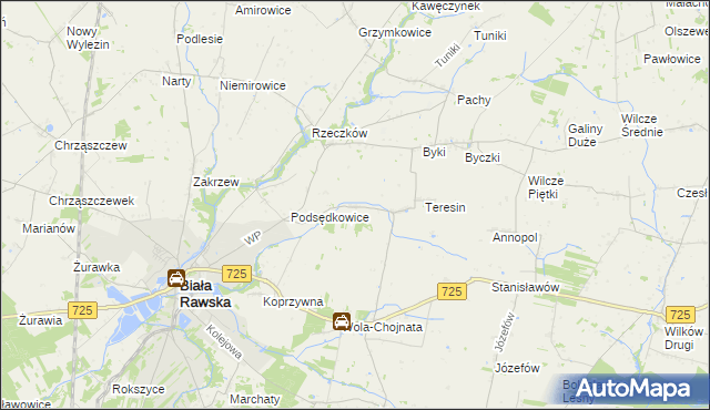mapa Franklin, Franklin na mapie Targeo