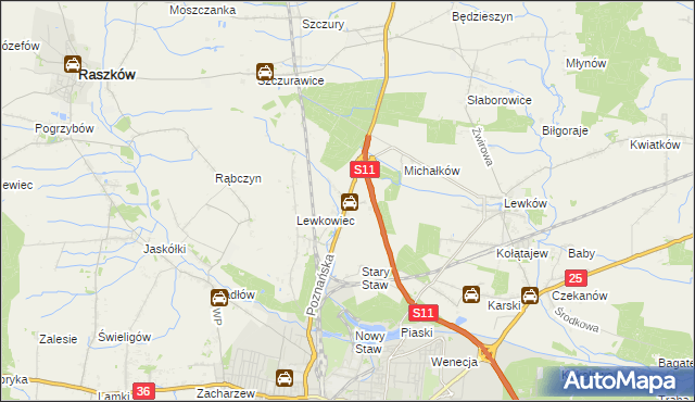 mapa Franklinów, Franklinów na mapie Targeo
