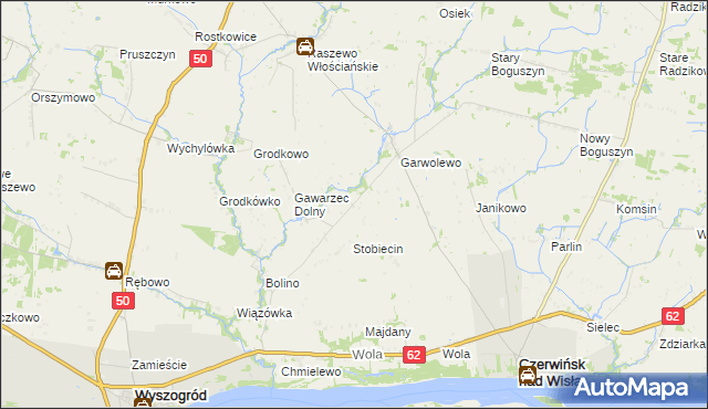 mapa Gawarzec Górny, Gawarzec Górny na mapie Targeo