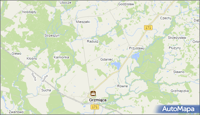 mapa Gdaniec, Gdaniec na mapie Targeo