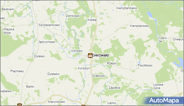 mapa Gierzwałd, Gierzwałd na mapie Targeo