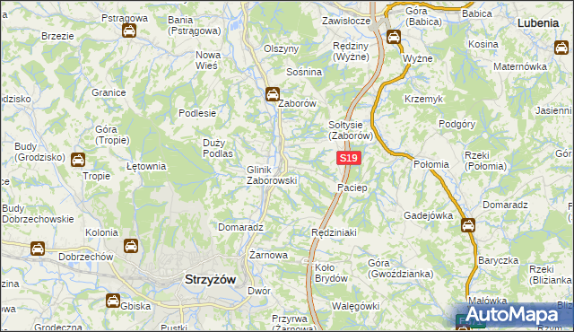mapa Glinik Charzewski, Glinik Charzewski na mapie Targeo
