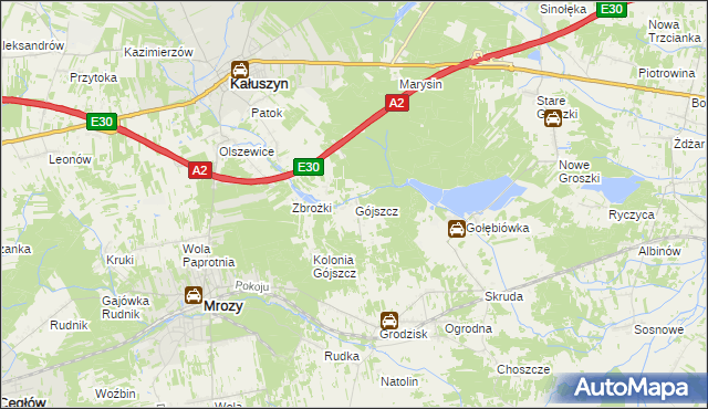 mapa Gójszcz, Gójszcz na mapie Targeo