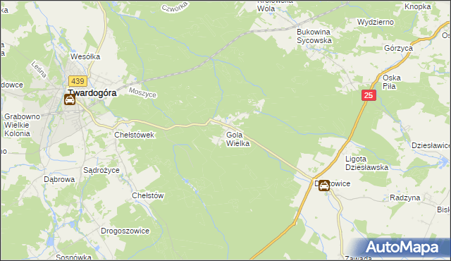 mapa Gola Wielka, Gola Wielka na mapie Targeo