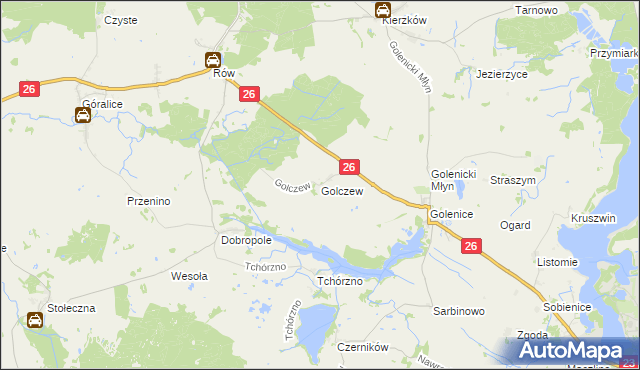 mapa Golczew, Golczew na mapie Targeo