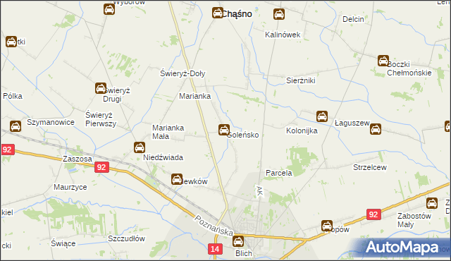 mapa Goleńsko, Goleńsko na mapie Targeo