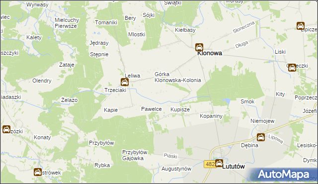 mapa Górka Klonowska, Górka Klonowska na mapie Targeo