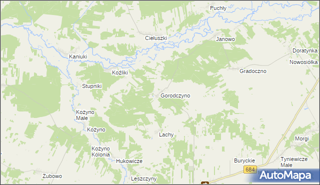 mapa Gorodczyno, Gorodczyno na mapie Targeo