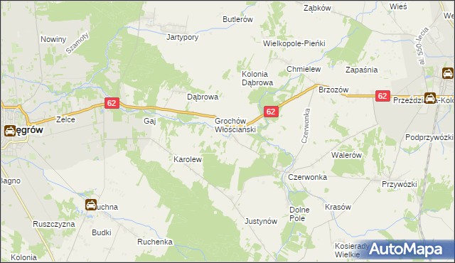 mapa Grochów Szlachecki, Grochów Szlachecki na mapie Targeo