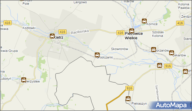 mapa Gródczanki, Gródczanki na mapie Targeo