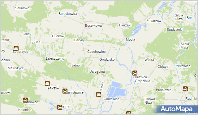 mapa Grodzisko gmina Żytno, Grodzisko gmina Żytno na mapie Targeo