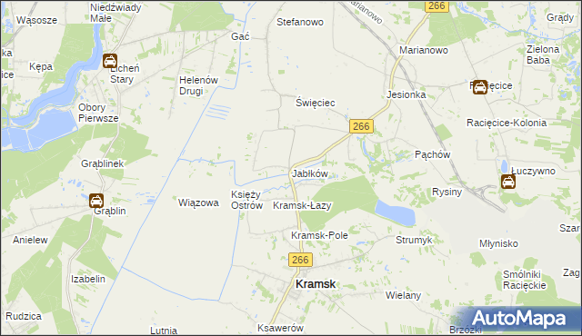 mapa Jabłków, Jabłków na mapie Targeo