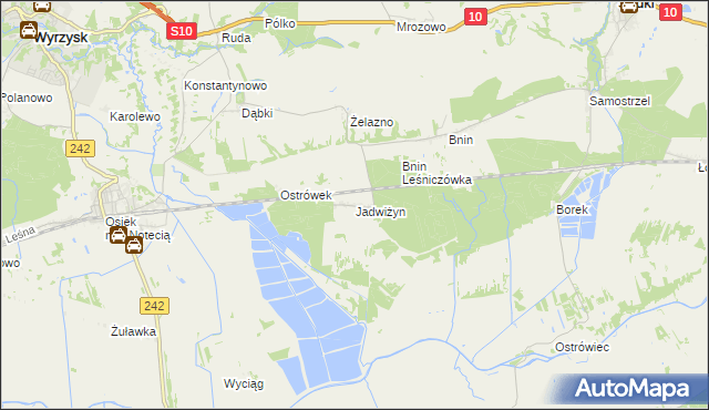 mapa Jadwiżyn gmina Sadki, Jadwiżyn gmina Sadki na mapie Targeo