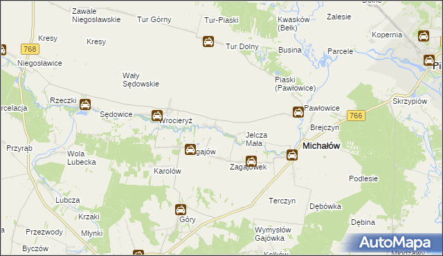 mapa Jelcza Wielka, Jelcza Wielka na mapie Targeo