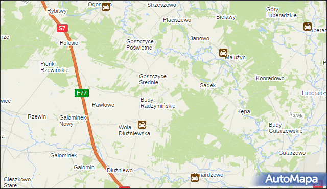 mapa Jesionka gmina Baboszewo, Jesionka gmina Baboszewo na mapie Targeo