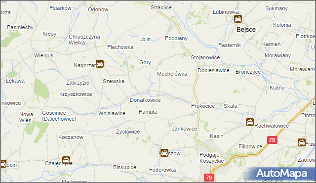 mapa Kaczkowice, Kaczkowice na mapie Targeo