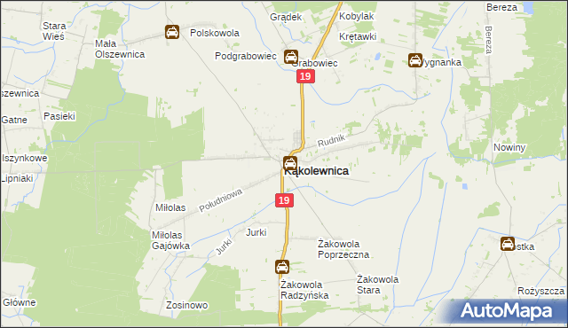 mapa Kąkolewnica, Kąkolewnica na mapie Targeo