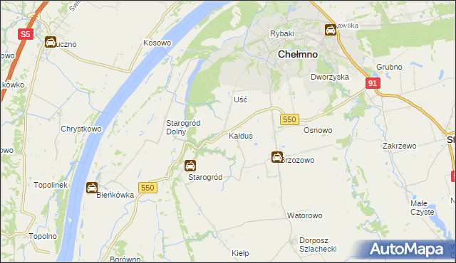 mapa Kałdus, Kałdus na mapie Targeo
