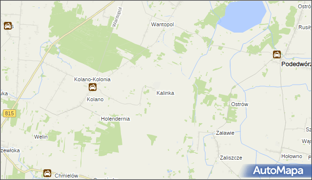 mapa Kalinka, Kalinka na mapie Targeo